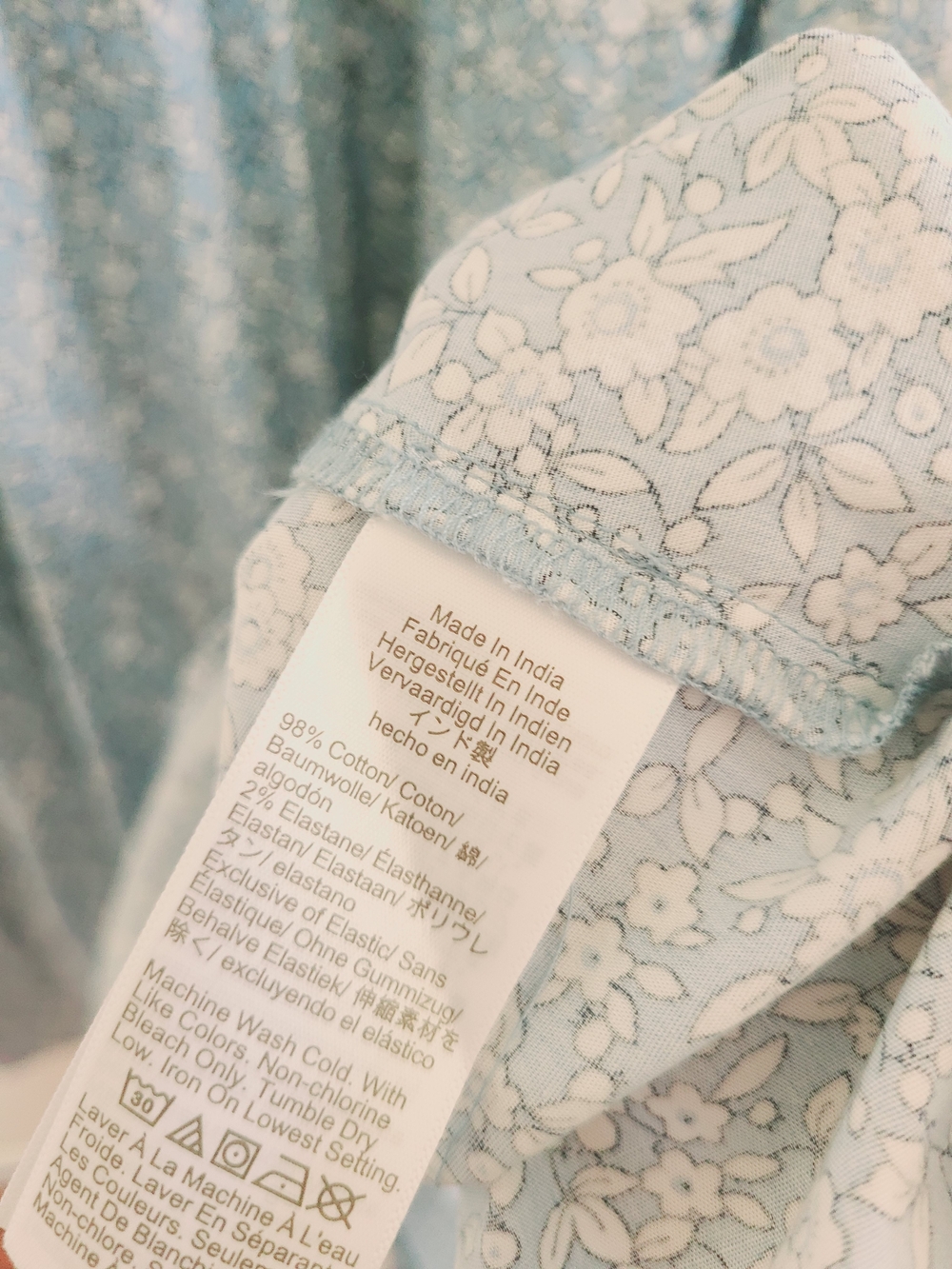 J. Crew Factory Light Blue Floral Midi Shirt Dress - Picture 6 of 9